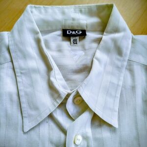 D&G Men's Elegant White Dress Shirt